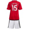 Divisa Manchester United Sabitzer 15 Primo 2023-24 Maniche Corte - Bambino